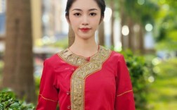 傣族泰式长袖披肩结婚礼服（傣族婚纱服装）