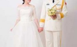 海军礼服婚纱-海军婚礼头纱