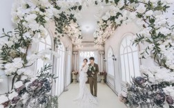 韩式简约婚礼实景图 简约轻韩式婚纱室内效果图