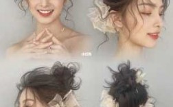 韩式低丸子头视频教程 韩式简约低丸子头婚纱照