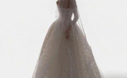简约蕾丝婚纱照女生图片