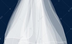 婚礼头纱插画 扣图婚礼头纱