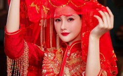  中式婚礼头纱素材视频下载「中式婚纱新娘头饰图片」