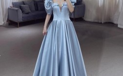 美式蓝色婚纱礼服搭配,美式复古蓝色 