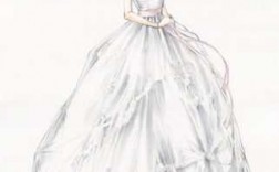  婚纱礼服手绘简约图案图片「婚纱礼服唯美图片」