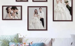 婚纱照照片墙的设计和摆放图片