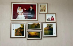 婚纱照片墙布置图片-婚纱照片墙美式效果图