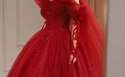 美式红色婚纱礼服女生,红色婚纱礼服款式 