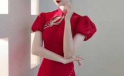  简约红色旗袍婚纱推荐图「红色婚礼旗袍」