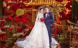  简约中式婚礼婚纱照图片「简单大方中式婚礼背景图片」
