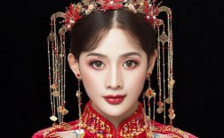 中式婚礼头饰怎么搭配-中式婚礼头纱照片女士图片