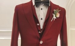 结婚礼服红色披肩图片男
