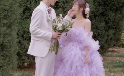 紫色婚礼简约婚纱摄影图片_紫色婚礼的寓意是什么