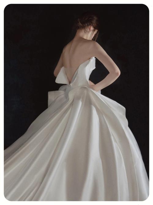 气质婚纱图片背影-气质婚纱简约图女士穿-图1