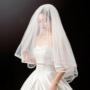  婚礼头纱短纱「婚礼的头纱」-图1