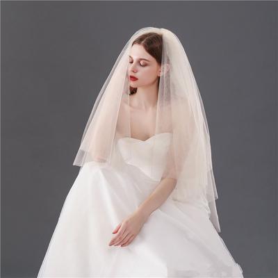  婚礼头纱短纱「婚礼的头纱」-图2